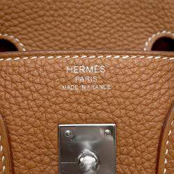 Pre Owned Hermes Birkin Gold Togo Leather Size 25