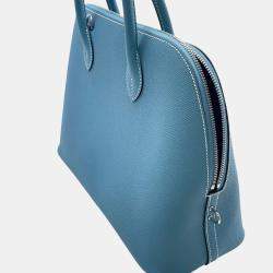 Pre Owned Hermes Bolide 1923 New Blue Jean Epsom Size 30