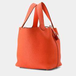 Pre Owned Hermes Picotin Lock Rose Texas Taurillon Clemence PM