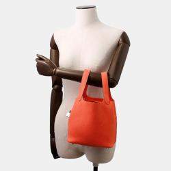 Pre Owned Hermes Picotin Lock Rose Texas Taurillon Clemence PM