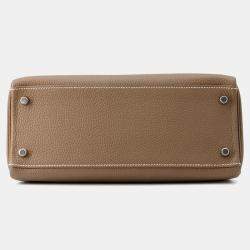 Pre Owned Hermes Kelly Retourne Etoupe Togo Leather Size 28