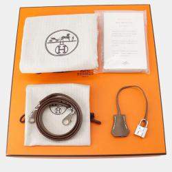 Pre Owned Hermes Kelly Retourne Etoupe Togo Leather Size 28