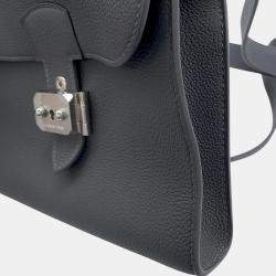 Pre Owned Hermes Sac A Depeches 21 Ardoise Togo Leather Bag