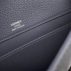 Pre Owned Hermes Sac A Depeches 21 Ardoise Togo Leather Bag