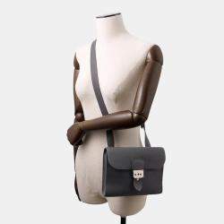 Pre Owned Hermes Sac A Depeches 21 Ardoise Togo Leather Bag