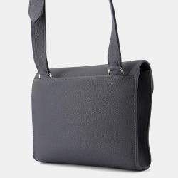 Pre Owned Hermes Sac A Depeches 21 Ardoise Togo Leather Bag