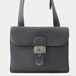 Pre Owned Hermes Sac A Depeches 21 Ardoise Togo Leather Bag