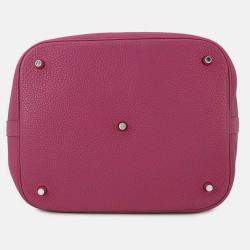 Pre Owned Hermes Picotin Lock 26 Rose Purple Taurillon Clemence Tote