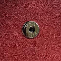 Pre Owned Hermes Tutti Frutti Rouge Grenat Swift Leather Tadelakt Leather Size 23