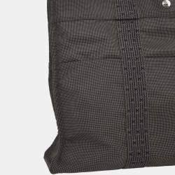 Pre Owned Hermes Herline Gray Canvas Tote