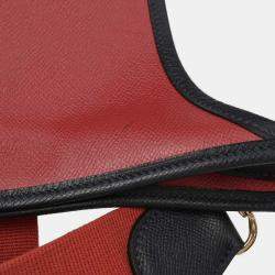 Pre Owned Hermes Evelyne 1 PM Rouge Vif Courchevel  Shoulder Bag