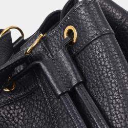 Pre Owned Hermes Market GM Bucket Blue Indigo Taurillon Clemence  Shoulder Bag