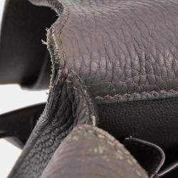Pre Owned Hermes Etain Taurillon Clemence Steve Caporal 27 Shoulder Bag