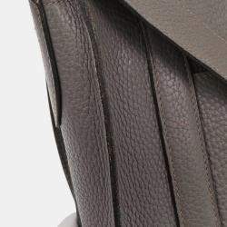 Pre Owned Hermes Etain Taurillon Clemence Steve Caporal 27 Shoulder Bag