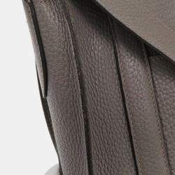 Pre Owned Hermes Etain Taurillon Clemence Steve Caporal 27 Shoulder Bag