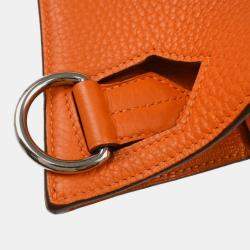 Pre Owned Hermes Orange Taurillon Clemence Jypsiere 34 Shoulder Bag