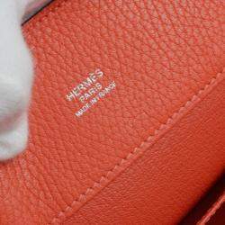 Pre Owned Hermes Rouge Pivoine Taurillon Clemence So Kelly 26 Shoulder Bag