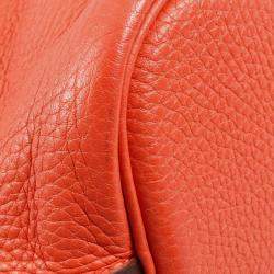 Pre Owned Hermes Rouge Pivoine Taurillon Clemence So Kelly 26 Shoulder Bag