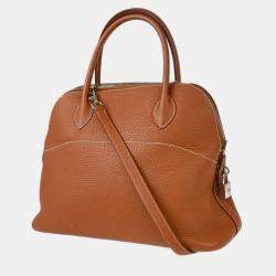 Pre Owned Hermes Gold Taurillon Clemence Bolide 31 2way Handbag