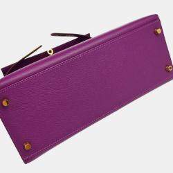 Pre Owned Hermes Anemone Epsom Kelly 28 Sellier 2way Handbag