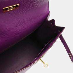Pre Owned Hermes Anemone Epsom Kelly 28 Sellier 2way Handbag