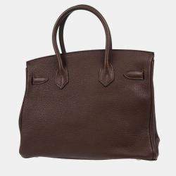 Pre Owned Hermes Chocolat Togo Birkin 30 Handbag