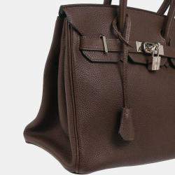 Pre Owned Hermes Chocolat Togo Birkin 30 Handbag