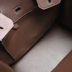 Pre Owned Hermes Chocolat Togo Birkin 30 Handbag