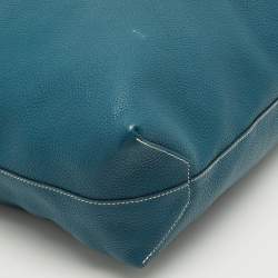 Pre Owned Hermes Colvert/Bleu Atoll Taurillon Clemence Leather Double Sens Reversible Tote