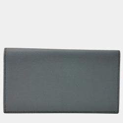 Pre Owned Hermes Grey Leather MC2 Fleming Jungle Long Wallet