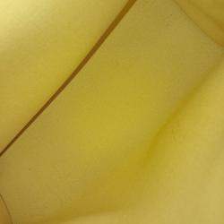 Pre Owned Hermes Yellow Fabric New Zip Small Herbag 