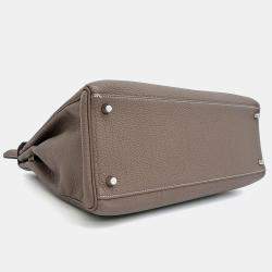 Pre Owned Hermes Brown Leather Kelly 35