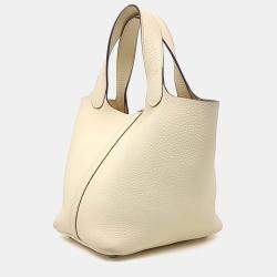 Pre Owned Hermes Beige Leather Rock Picotan 18