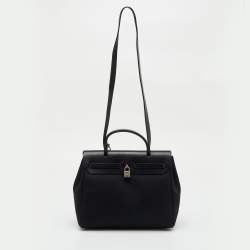 Pre Owned Hermès Black Canvas and Leather Herbag 31 Bag
