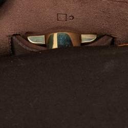 Pre Owned Hermes Chocolate/Terre Canvas and Leather Herbag 39 Bag