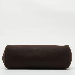 Pre Owned Hermes Chocolate/Terre Canvas and Leather Herbag 39 Bag