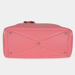 Pre Owned Hermes Victoria II 35 Rose Azalee Clemence PHW Handbag