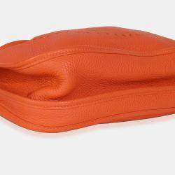 Pre Owned Hermes Evelyne III Orange Taurillon Clemence GM PHW Shoulder Bag