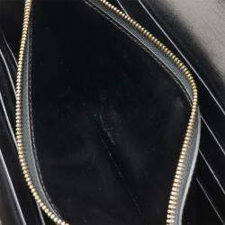 Pre Owned Hermes Kelly Wallet Long Bi-Fold Box Calf Leather Black