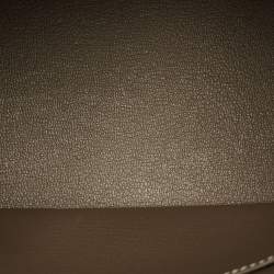 Pre Owned Hermes Etoupe Epsom Leather Palladium Finish Kelly Sellier 25 Bag