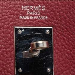 Pre Owned Hermes Tosca Taurillon Clemence Leather Palladium Finish Kelly Retourne 35 Bag