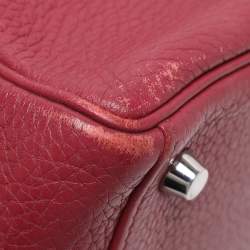 Pre Owned Hermes Tosca Taurillon Clemence Leather Palladium Finish Kelly Retourne 35 Bag