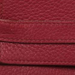 Pre Owned Hermes Tosca Taurillon Clemence Leather Palladium Finish Kelly Retourne 35 Bag