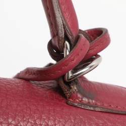 Pre Owned Hermes Tosca Taurillon Clemence Leather Palladium Finish Kelly Retourne 35 Bag
