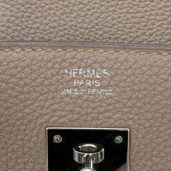 Pre Owned Hermes Birkin Size 30 Gris Tourterelle Togo Leather Bag 