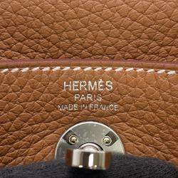 Pre Owned Hermes Lindy Size Mini Gold Taurillon Clemence Bag 