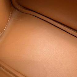 Pre Owned Hermes Lindy Size Mini Gold Taurillon Clemence Bag 