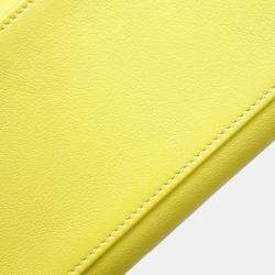 Pre Owned Hermes Kelly Size 25 Retourne Lime Swift Leather Bag