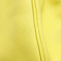 Pre Owned Hermes Kelly Size 25 Retourne Lime Swift Leather Bag