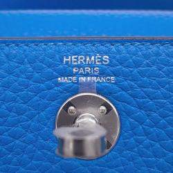 Pre Owned Hermes Lindy Blue Hydra Taurillon Clemence Size Mini